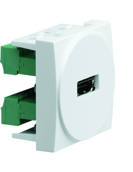 systo Gniazdo HDMI zaciski śrubowe, 2 moduły, biały WS264 Hager