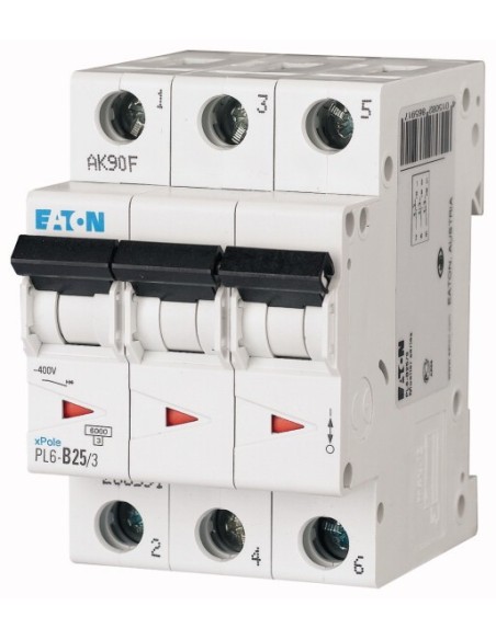 Wyłącznik nadprądowy 3P D 25A 6kA AC PL6-D25/3 286615
