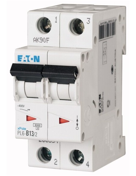 Wyłącznik nadprądowy 2P B 13A 6kA AC PL6-B13/2 286554