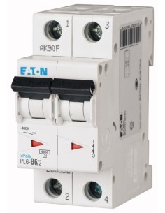 Wyłącznik nadprądowy 2P B 6A 6kA AC PL6-B6/2 286552