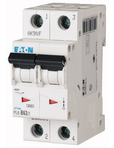 Wyłącznik nadprądowy 2P C 63A 6kA AC PL6-C63/2 286573