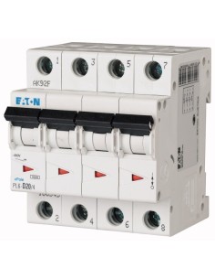 Wyłącznik nadprądowy 4P D 20A 6kA AC PL6-D20/4 166545