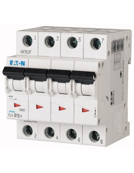 Wyłącznik nadprądowy 4P B 13A 6kA AC PL6-B13/4 166492