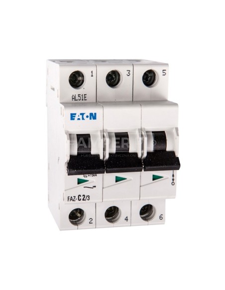 Wyłącznik nadprądowy 3P C 2A 15kA AC FAZ C2/3 278861