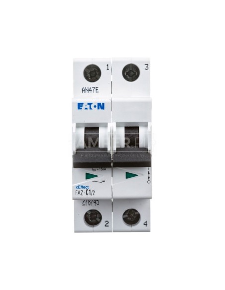 Wyłącznik nadprądowy 2P C 1A 15kA AC FAZ C1/2 278745