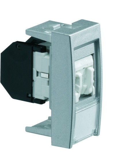 systo Gniazdo informatyczne z polem opisowym 1x RJ45 kat. 5e STP, 1M, alu WS216T Hager