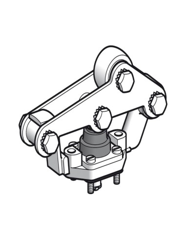 Głowica łącznika krańcowego ZC1AC, dźw. z rolką ułożyskowaną ZC1AC009