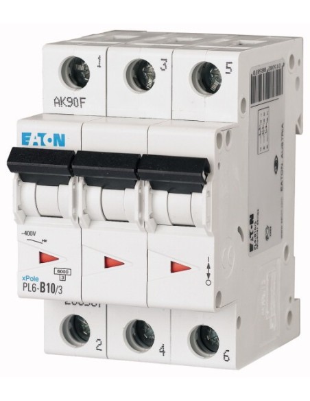 Wyłącznik nadprądowy 3P B 10A 6kA AC PL6-B10/3 286587