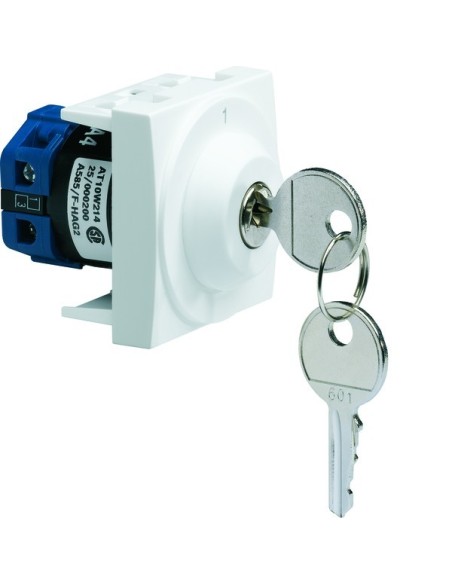 systo Łącznik na klucz 2 pozycyjny, 10A/250V, 2M, biały WS035 Hager