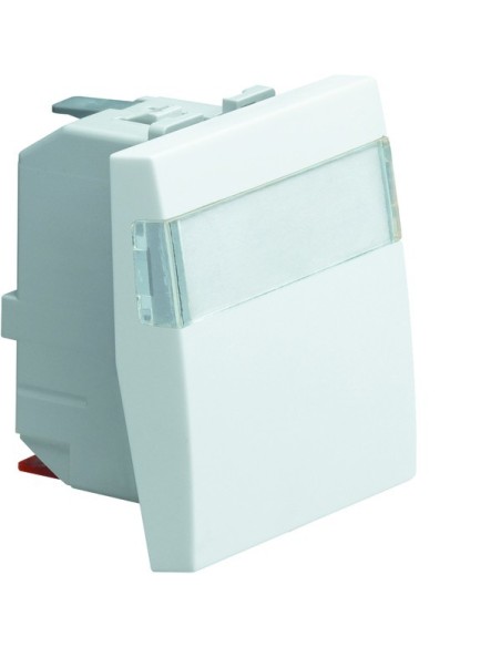 systo Łącznik klawiszowy przyciskowy zwierno/rozwierny z polem opisowym i opcją podświetlenia, 10A/250V, 2M, biały WS025 Hager