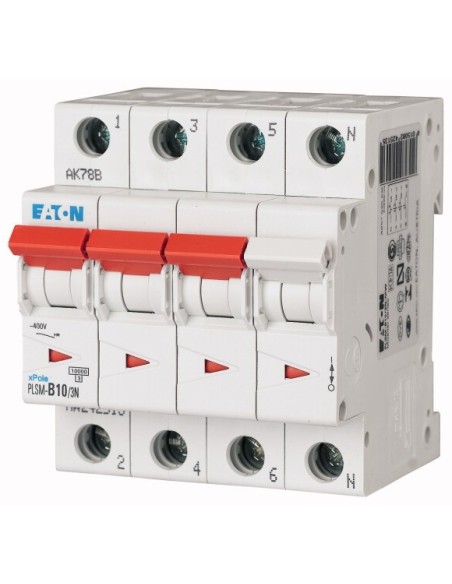 Wyłącznik nadprądowy 3P+N C 10A 10kA AC PLSM-C10/3N-MW 242539