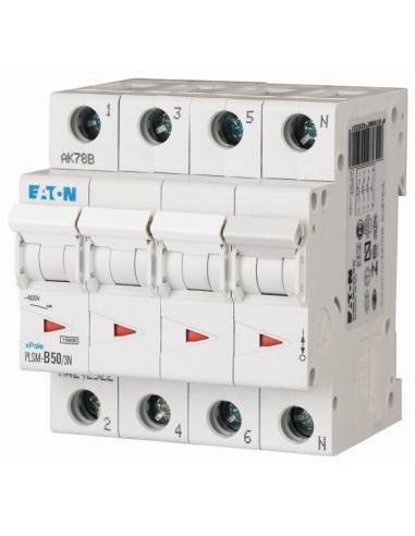 Wyłącznik nadprądowy 3P+N B 50A 10kA AC PLSM-B50/3N-MW 242522