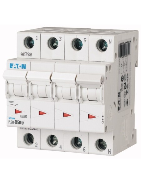 Wyłącznik nadprądowy 3P+N B 50A 10kA AC PLSM-B50/3N-MW 242522
