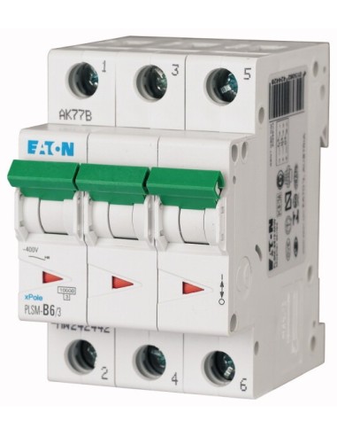 Wyłącznik nadprądowy 3P D 6A 10kA AC PLSM-D6/3-MW 242491