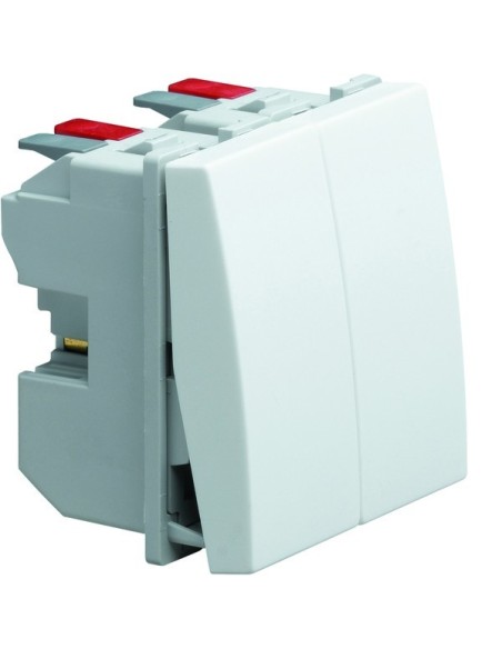 systo Łącznik klawiszowy przyciskowy zwierno/rozwierny, 10A/250V, 1M, biały WS029 Hager