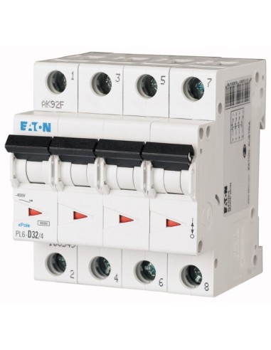 Wyłącznik nadprądowy 4P C 32A 6kA AC PL6-C32/4 166526