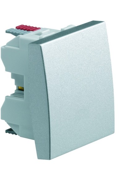 systo Łącznik klawiszowy przyciskowy zwierny, 10A/250V, 2M, alu WS020T Hager