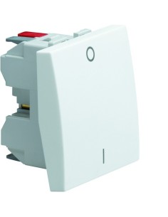 systo Łącznik klawiszowy 2-biegunowy, 10A/250V, 2M, biały WS008 Hager