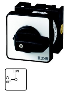 Łącznik krzywkowy 2P 0-1 32A 13kW do wbudowania T3-1-102/E 076073