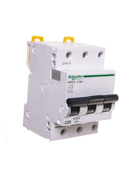 Wyłącznik nadprądowy iDPN N, 3p, 20A, charakterystyka C A9N21578