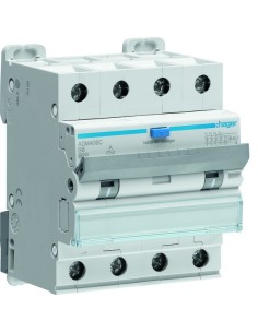 RCBO Wyłącznik różnicowoprądowy z członem nadprądowym 4P 6kA B 6A/30mA Typ A ADM406C Hager