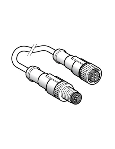 Kabel łączący XZ, męski M12, 3-pin. prosty, żeński M-12, 3-pin. prosty, PUR 2m XZCR1511040A2