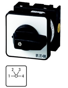 Łącznik krzywkowy 1-2-3-4 1P 20A 6,5kW do wbudowania T0-2-8231/EZ 015123