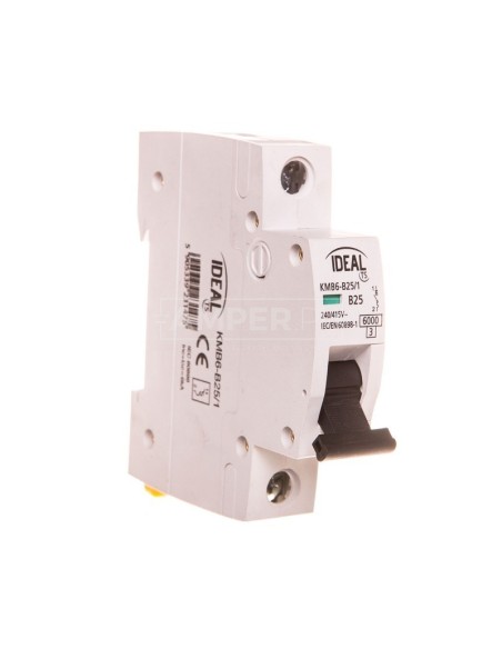 Wyłącznik nadprądowy 1P B 25A 6kA KMB6-B25/1 23147