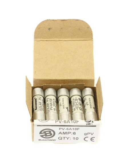 Wkładka bezpiecznikowa cylindryczna PV 10x38mm 6A gPV 1000V DC PV-6A10F