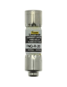 Wkładka bezpiecznikowa cylindryczna 10x38mm 20A 600V AC, klasa CC, zwłoczna FNQ-R-20