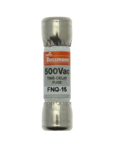 Wkładka bezpiecznikowa cylindryczna 10,3x38,1mm 15A 600V AC zwłoczna FNQ-15