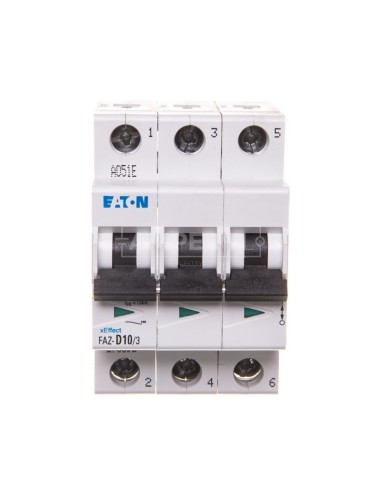 Wyłącznik nadprądowy 3P D 10A 15kA AC FAZ D10/3 278892