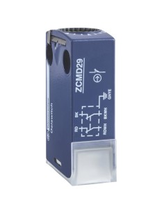 Korpus łącznika krań. ZCMD, srebrny, 2 NO+2 NC działanie migowe, 2m ZCMD41L2