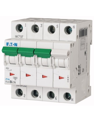Wyłącznik nadprądowy 3P+N C 50A 6kA AC PL6-C50/3N 106915