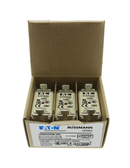 Wkładka bezpiecznikowa NH00 125A gL/gG 690V 125NHG00B-690