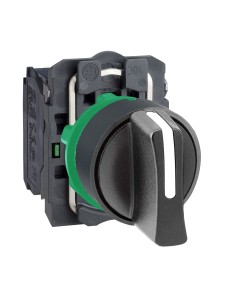 Przełącznik piórk. komp. O 22, 2 poz. stabilny , czarny, 1NO XB5AD41