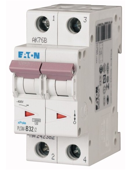 Wyłącznik nadprądowy 2P D 32A 10kA AC PLSM-D32/2-MW 242431