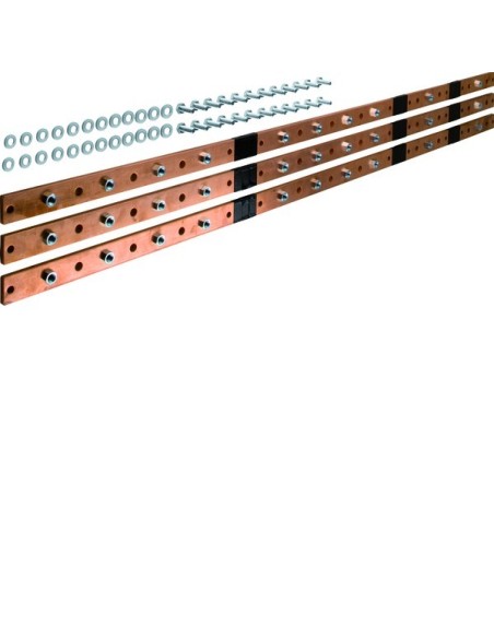 univers Szyna pozioma Cu do rozł. listwowych NH1/2/3 6-pol. 40x10mm (3 szt) UM10K Hager