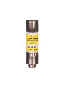 Wkładka bezpiecznikowa cylindryczna 10x38mm 25A 600V AC/300V DC, zwłoczna, klasa CC LP-CC-25