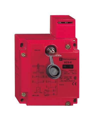 Łącznik bezpieczeństwa metal. XCSE, 2NC+1NO-dział. wolne- 2 wej. gwint. 1/2 NPT- 24V&quot,&quot, XCSE7513