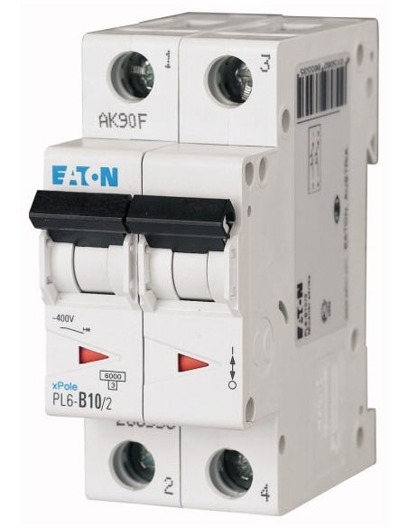 Wyłącznik nadprądowy 2P B 10A 6kA AC PL6-B10/2 286553