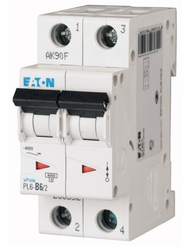 Wyłącznik nadprądowy 2P D 6A 6kA AC PL6-D6/2 286576