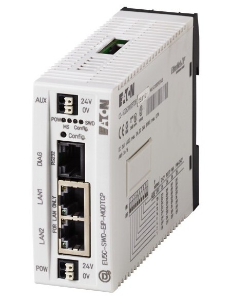 Moduł komunikacyjny SmartWire-DT do sieci Ethernet IP/MODBUS TCP 24V DC na szynę 153163