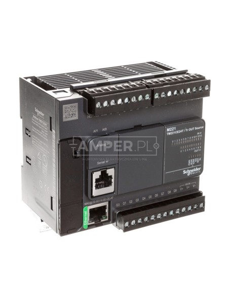 Sterownik programowalny 24 I/O PNP tranzystorowe Ethernet Modicon M221-24I/O TM221CE24T