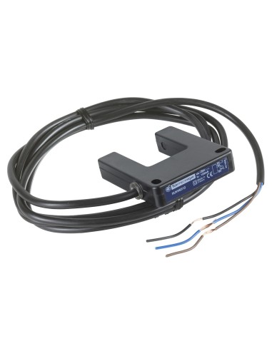 Czujnik fotoelektryczny XUV, widełk., przen., 30X30mm, 12..24VDC, przew. 2m XUVJ0312