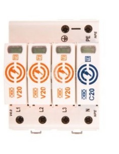 Ogranicznik przepięć C Typ 2 3P+N 40kA 280V V20-3+