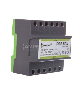 Transformator 1-fazowy modułowy PSS 80N 80VA 230/12V /na szynę/ 16012-9906