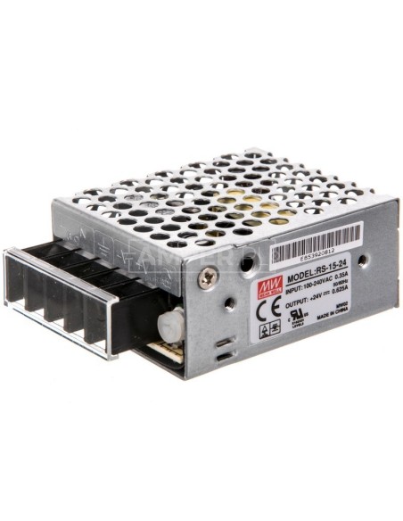 Zasilacz do montażu wewnętrznego  24V 0,625A 15W RS-15-24
