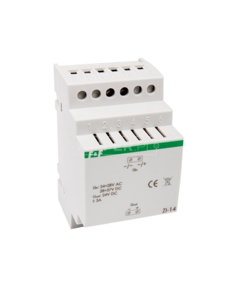 Stabilizator impulsowy we 24-28VAC wy 24VDC 72W 3A ZI-14