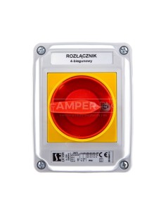 Łącznik krzywkowy 0-1 4P 16A w obudowie ŁK16R-2.8210\OB2ZC